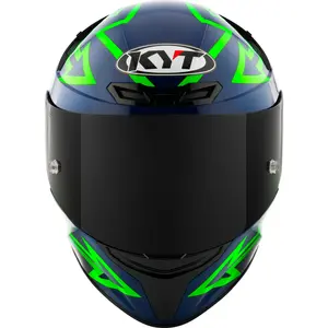 Imagem 6 de Capacete KYT TT Course Arrow Manzi Misano 2023 - Preto/Azul/Verde