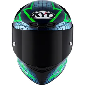 Imagem 5 de Capacete KYT TT Course Arrow Manzi Misano 2023 - Preto/Azul/Verde