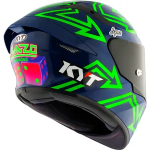 Imagem 8 de Capacete KYT TT Course Arrow Manzi Misano 2023 - Preto/Azul/Verde