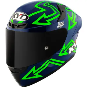 Imagem 3 de Capacete KYT TT Course Arrow Manzi Misano 2023 - Preto/Azul/Verde