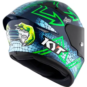 Imagem 8 de Capacete KYT TT Course Arrow Manzi Misano 2023 - Preto/Azul/Verde