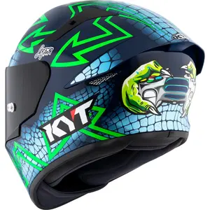Imagem 7 de Capacete KYT TT Course Arrow Manzi Misano 2023 - Preto/Azul/Verde