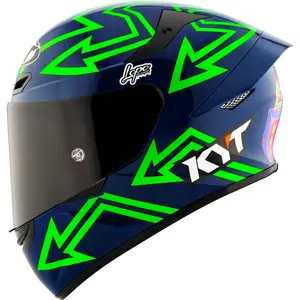 Imagem 1 de Capacete KYT TT Course Arrow Manzi Misano 2023 - Preto/Azul/Verde