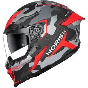 Capacete Norisk Rock Tactical - Preto/Vermelho Fosco