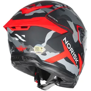 Imagem 7 de Capacete Norisk Rock Tactical - Preto/Vermelho Fosco