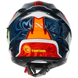 Imagem 9 de Capacete Norisk FF302 Soul II Control - Azul/Laranja Fosco