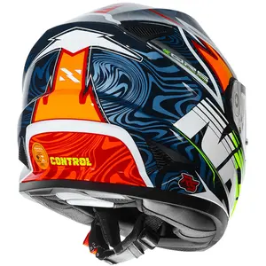 Imagem 8 de Capacete Norisk FF302 Soul II Control - Azul/Laranja Fosco