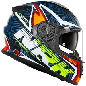 Imagem 2 de Capacete Norisk FF302 Soul II Control - Azul/Laranja Fosco