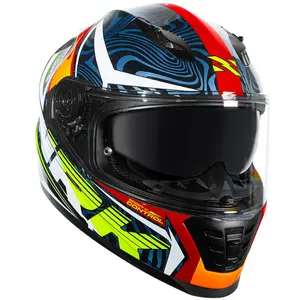 Imagem 4 de Capacete Norisk FF302 Soul II Control - Azul/Laranja Fosco