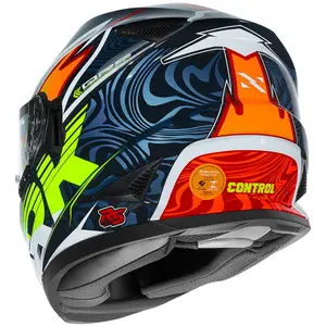 Imagem 7 de Capacete Norisk FF302 Soul II Control - Azul/Laranja Fosco