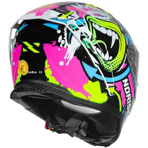 Imagem 7 de Capacete Norisk Strada 2 Wow - Preto/Amarelo Fluor