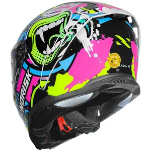 Imagem 6 de Capacete Norisk Strada 2 Wow - Preto/Amarelo Fluor