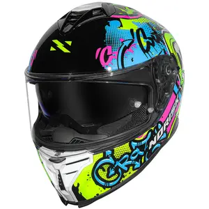 Imagem 4 de Capacete Norisk Strada 2 Wow - Preto/Amarelo Fluor