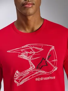 Imagem 4 de Camiseta Alpinestars MX Helmet - Vermelho