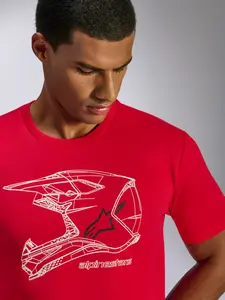 Imagem 5 de Camiseta Alpinestars MX Helmet - Vermelho