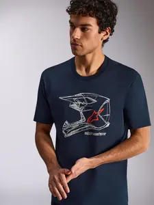 Imagem 5 de Camiseta Alpinestars MX Helmet - Azul