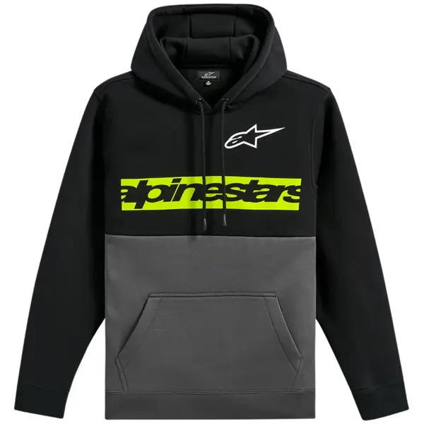 Moletom Alpinestars Parallel Hoodie - Preto/Cinza - Grid Motors