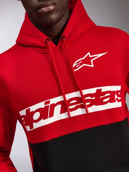 Moletom Alpinestars Parallel Hoodie - Vermelho/Preto - Grid Motors