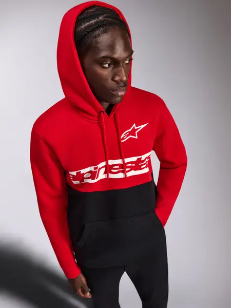 Moletom Alpinestars Parallel Hoodie - Vermelho/Preto - Grid Motors