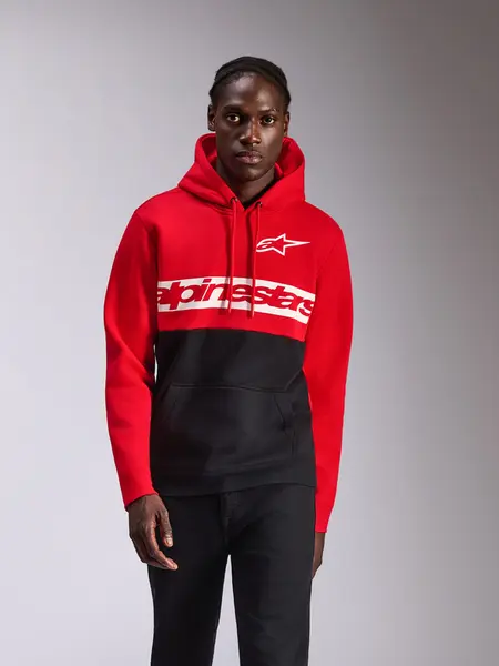 Moletom Alpinestars Parallel Hoodie - Vermelho/Preto - Grid Motors