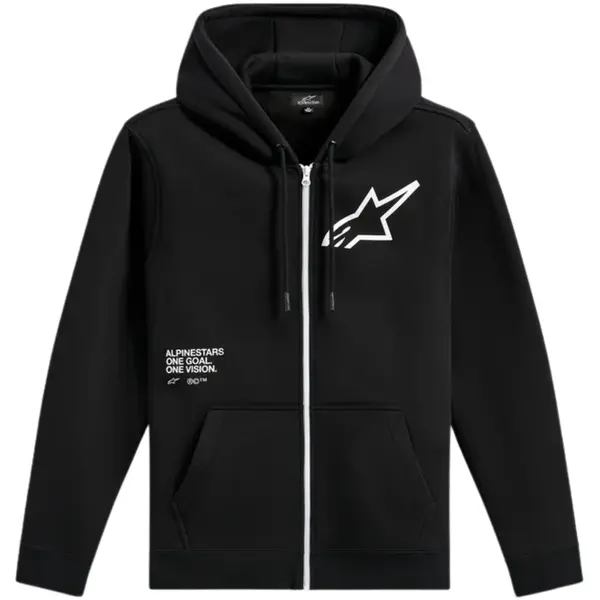 Moletom Alpinestars Transverse Zip Hoodie - Preto - Grid Motors