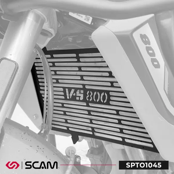 Imagem 1 de Protetor de Radiador Scam Suzuki V-Strom 800 (apartir de 2025) Preto - SPTO1045