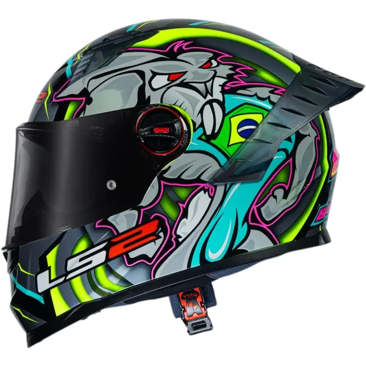 Capacete LS2 FF358 Pro Alex Barros - Cinza - Grid Motors