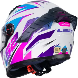 Imagem 6 de Capacete LS2 FF358 Pro Airline - Branco/Rosa