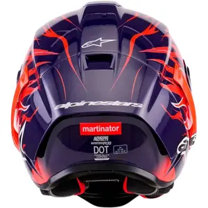 Imagem 5 de Capacete Alpinestars Supertech R10 Flyte Jorge Martin - Roxo/Vermelho (Fibra de Carbono)