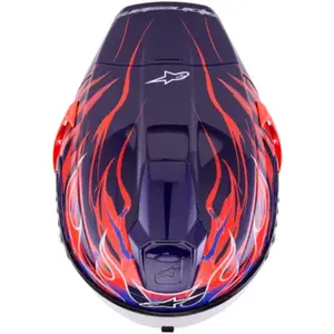 Imagem 6 de Capacete Alpinestars Supertech R10 Flyte Jorge Martin - Roxo/Vermelho (Fibra de Carbono)