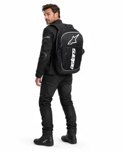 Imagem 2 de Mochila Alpinestars GFX Boss Backpack Preto/Branco - 20 Litros