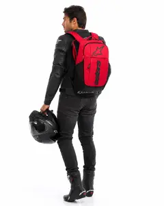 Imagem 4 de Mochila Alpinestars GFX Boss Backpack Vermelho/Preto - 20 Litros