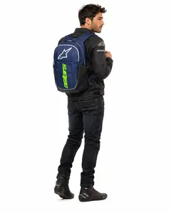 Imagem 3 de Mochila Alpinestars GFX Boss Backpack Azul Marinho/Verde - 20 Litros