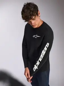 Imagem 5 de Camiseta Alpinestars Trackside - Preto/Branco
