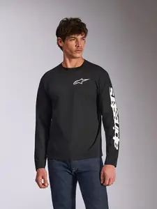 Imagem 7 de Camiseta Alpinestars Trackside - Preto/Branco