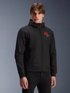 Imagem 3 de Jaqueta Alpinestars MM93 Radium Tech Hoodie - Preta/Vermelha Fluor