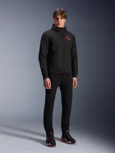 Imagem 7 de Jaqueta Alpinestars MM93 Radium Tech Hoodie - Preta/Vermelha Fluor