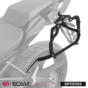 Imagem 1 de Suporte Lateral Scam Shineray 250F (apartir de 2026) Preto - SPTO1103