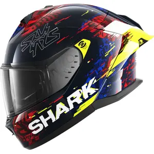 Imagem 2 de Capacete Shark Skwal Cup Speed Vib BRY - Azul/Amarelo/Vermelho