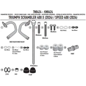 Imagem 2 de Protetor de Motor Givi Triumph Scrambler 400 X 2024 Preto - TN6424BR