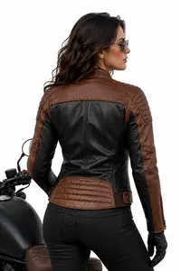 Imagem 6 de Jaqueta Texx Rebel Feminina - Marrom (Couro)