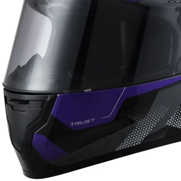 Capacete X11 Trust Pro Transit - Roxo/Cinza - Grid Motors