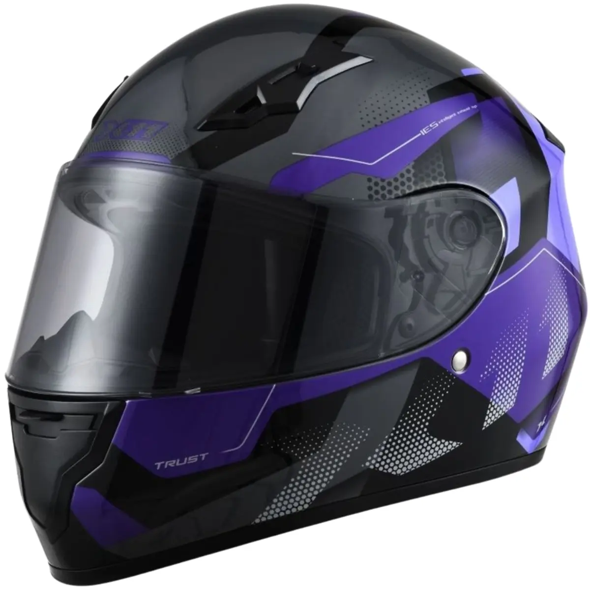 Capacete X11 Trust Pro Transit - Roxo/Cinza - Grid Motors