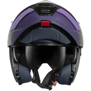 Imagem 11 de Capacete Norisk Vortex Traveler - Preto/Roxo Fosco (Articulado)