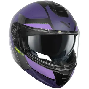Imagem 4 de Capacete Norisk Vortex Traveler - Preto/Roxo Fosco (Articulado)