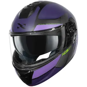Imagem 3 de Capacete Norisk Vortex Traveler - Preto/Roxo Fosco (Articulado)