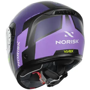 Imagem 12 de Capacete Norisk Vortex Traveler - Preto/Roxo Fosco (Articulado)