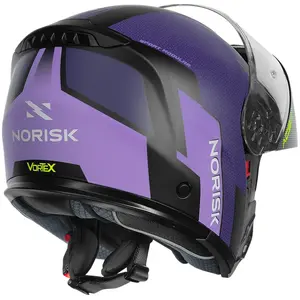 Imagem 7 de Capacete Norisk Vortex Traveler - Preto/Roxo Fosco (Articulado)