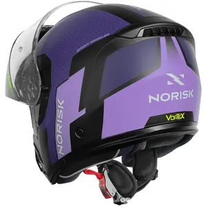 Imagem 8 de Capacete Norisk Vortex Traveler - Preto/Roxo Fosco (Articulado)