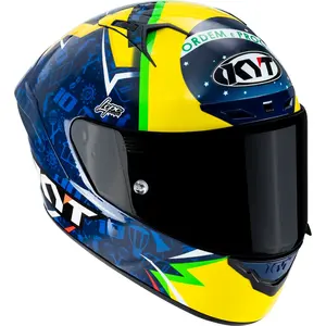 Imagem 4 de Capacete KYT NZ Race Diogo Moreira 2024 - Azul/Amarelo